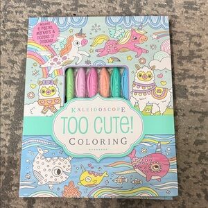 Too Cute! Coloring Book with Pastel Markers